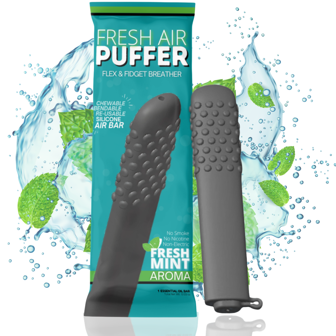 NEW Chewable Breather PuffBar with Refills, Craving Relief Puffer Help for Quitting Smoking, Vaping, and Bad Habits